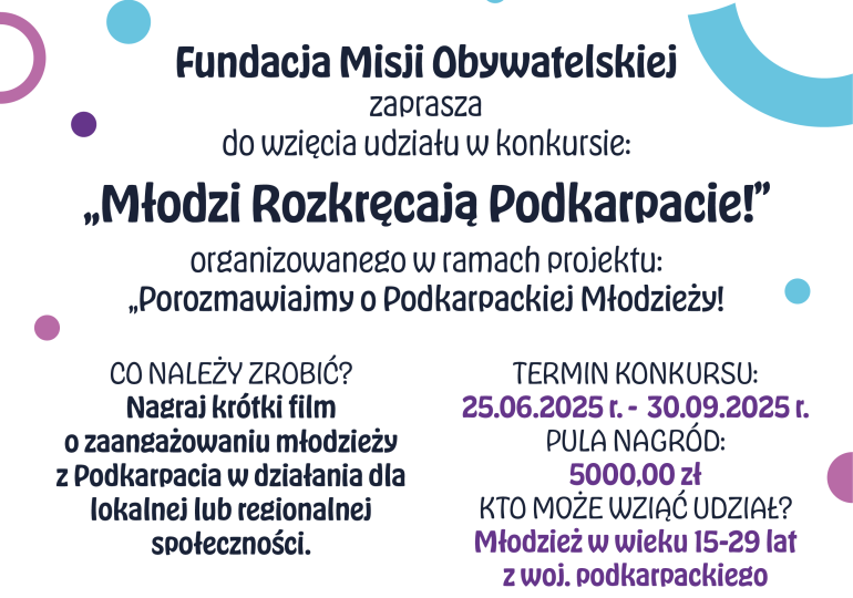 Konkurs "Młodzi Rozkręcają Podkarpacie!"